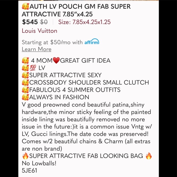 💙LV POUCH SUPER ATTRACTIVE 7.8”x4.25 FAB 4 SUMMER - Picture 16 of 16